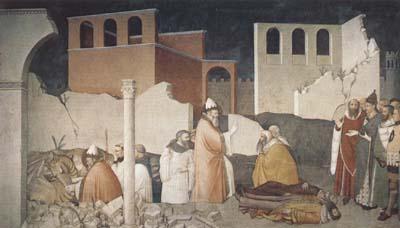 Ambrogio Lorenzetti St Sylvester Sealing thte Dragon's Mouth (mk08) Spain oil painting art
